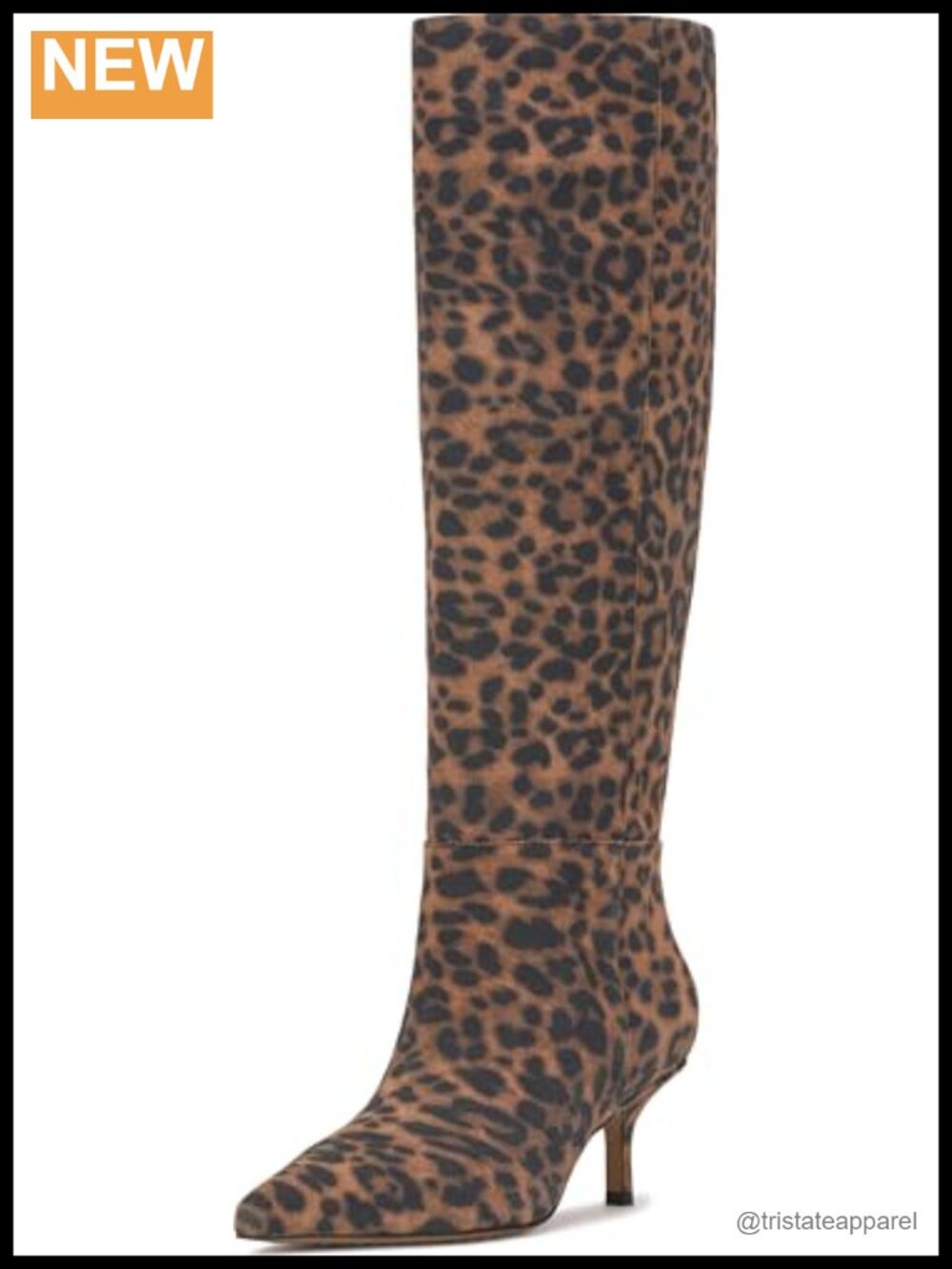 Suede Knee High Boots, Stiletto Heel, Pointed Toe, Pull On
